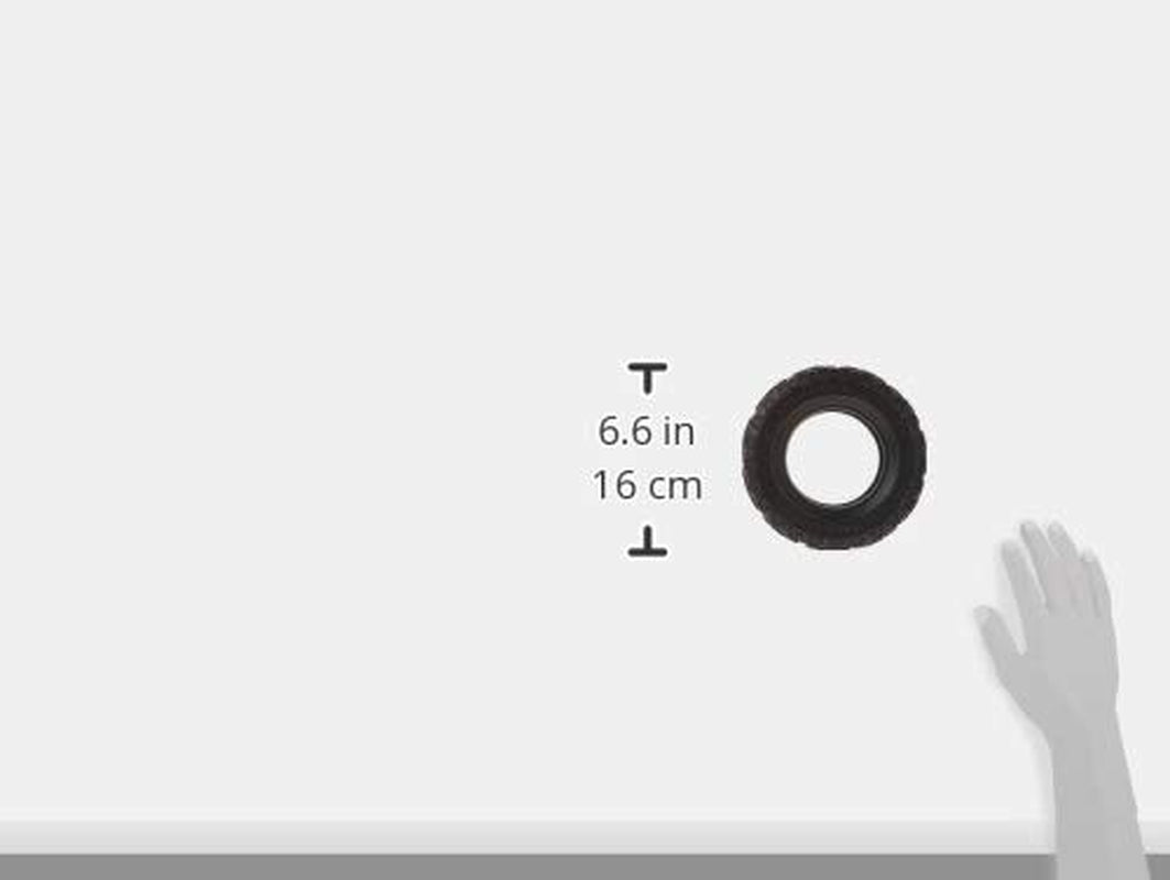 Large 6 Inch Tire Shape Rubber Dog Toy for Extreme Chewers Interactive Fun