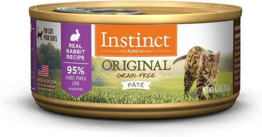 Original Grain Free Real Rabbit Recipe Natural Wet Canned Cat Food by , 5.5 Oz. Cans (Case of 12)