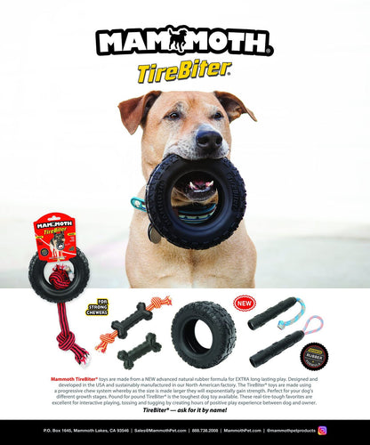 Large 6 Inch Tire Shape Rubber Dog Toy for Extreme Chewers Interactive Fun