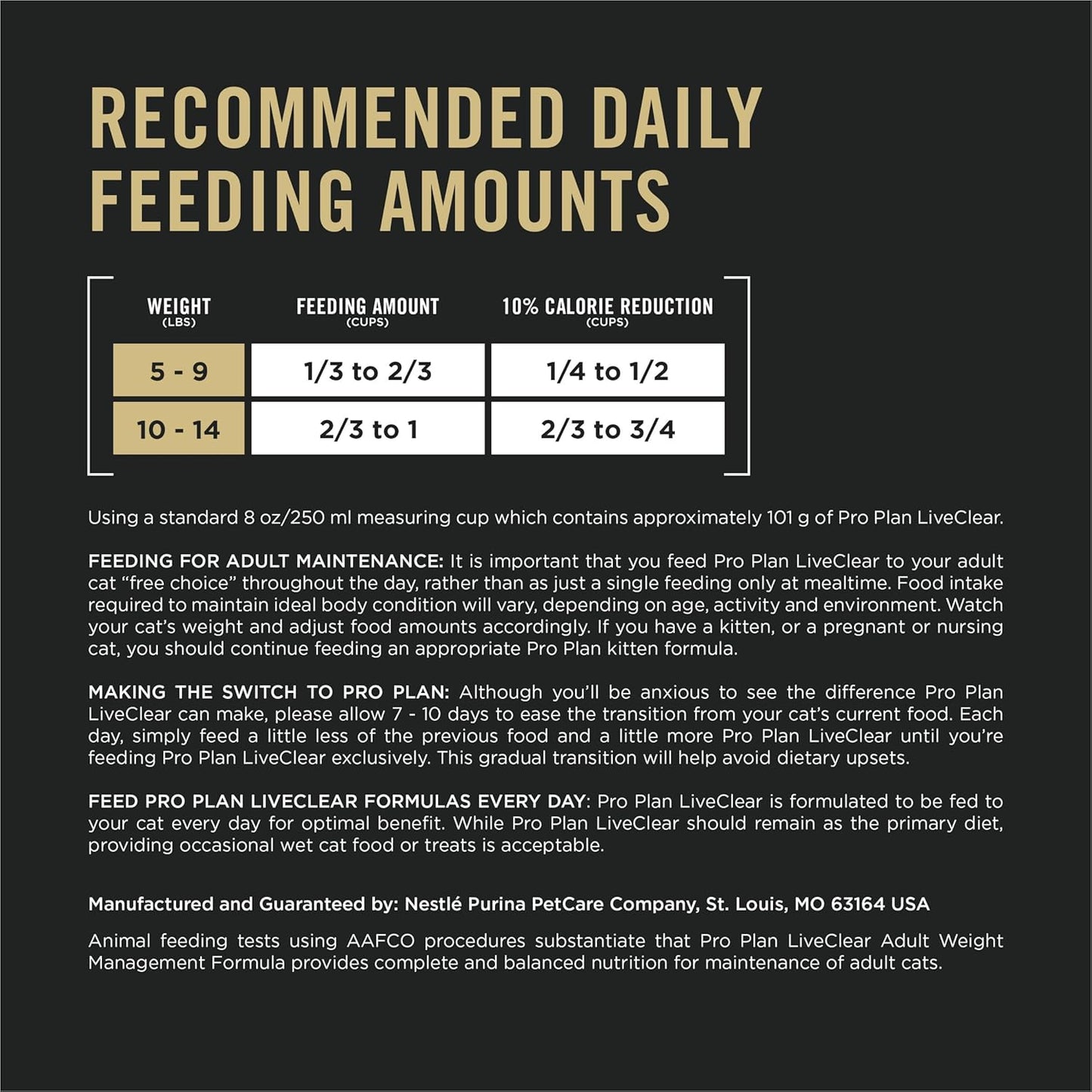 Liveclear Cat Food Weight Management and Cat Allergen Reducer Chicken and Rice Formula - 5.5 Lb. Bag