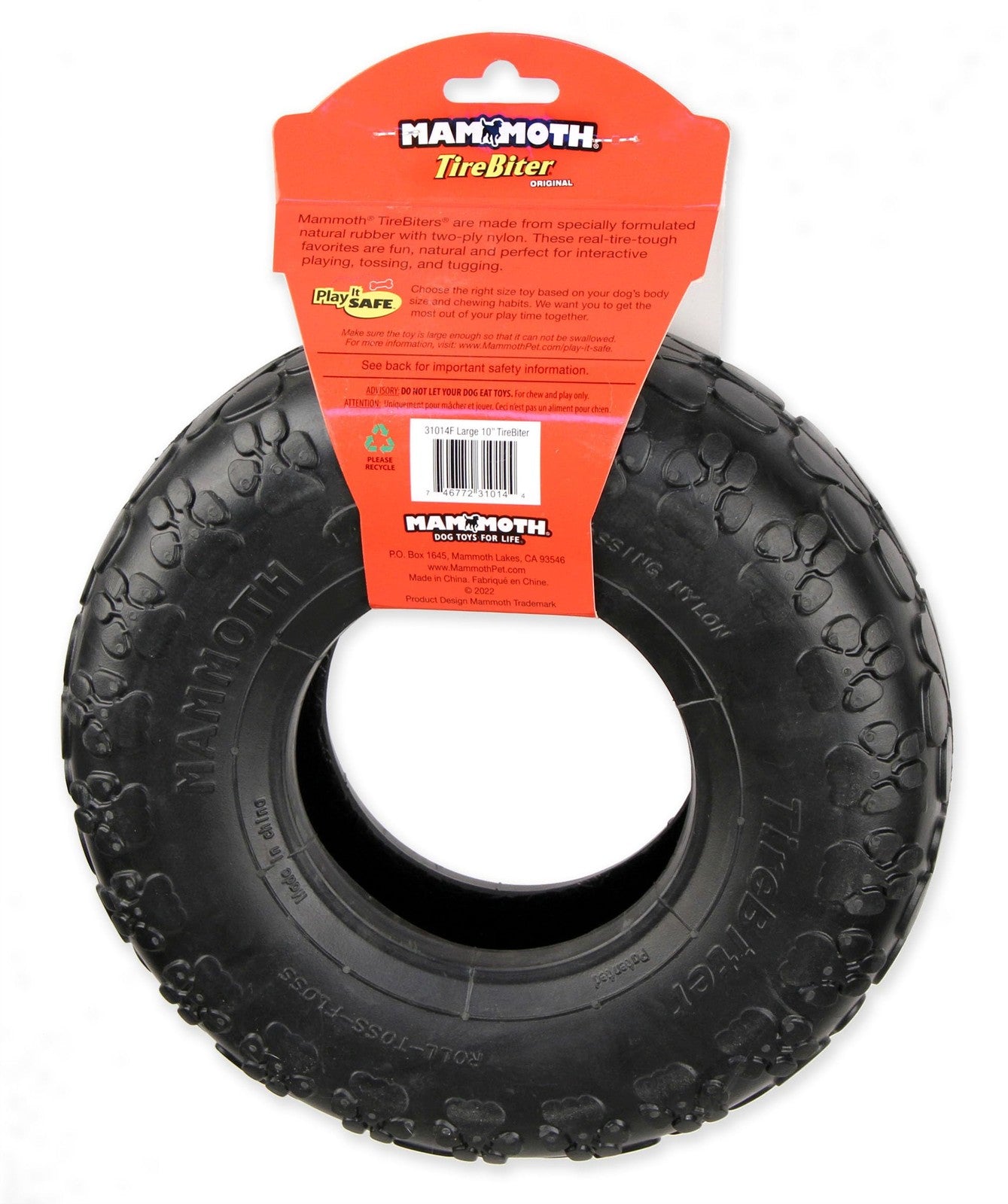 Large 6 Inch Tire Shape Rubber Dog Toy for Extreme Chewers Interactive Fun